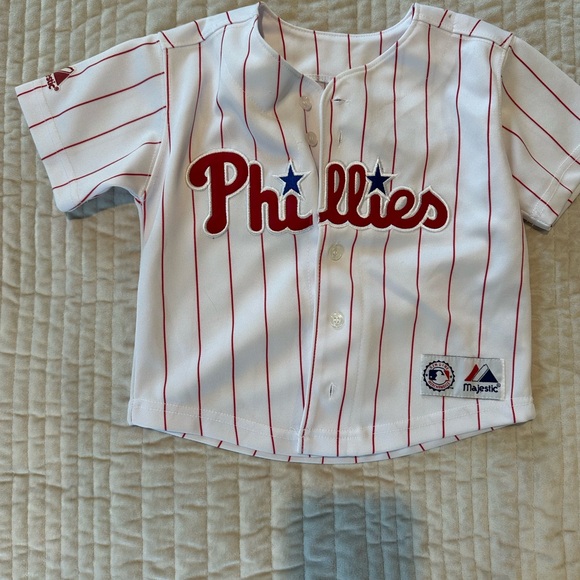 Majestic Other - Majestic Kids Phillies White and Red Striped Jersey